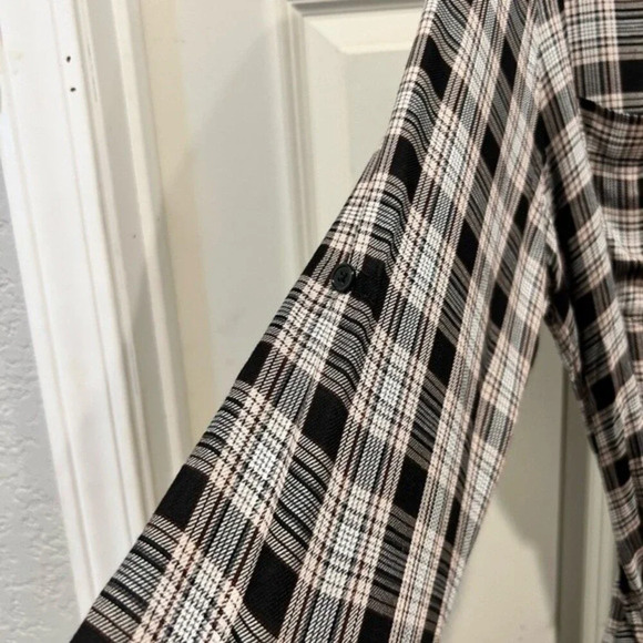 Max Studio Plaid Shirt Dress size Large - Picture 3 of 9